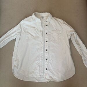 Women’s White Button-Up Shirt over sized